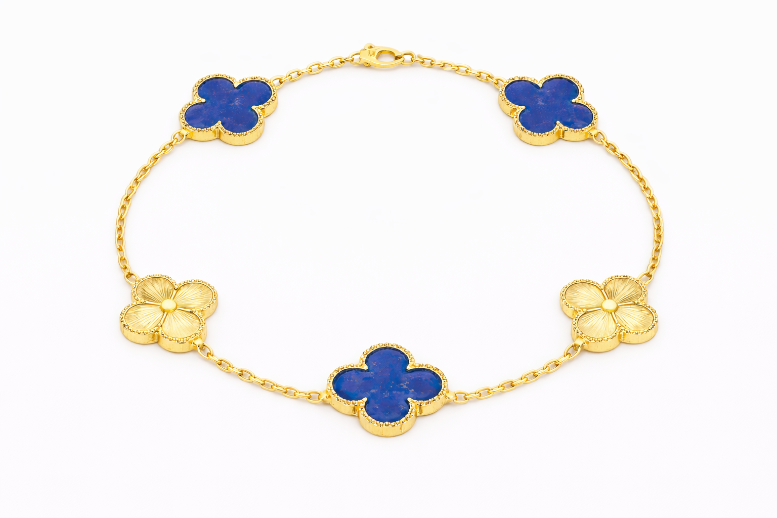 Alpine Gelbgold Armband Dunkelblau