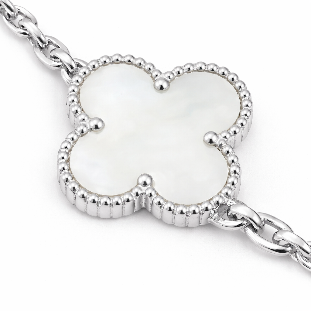 Alpine Weißgold Armband Oyster