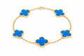 Alpine Gelbgold Armband Blau Voll