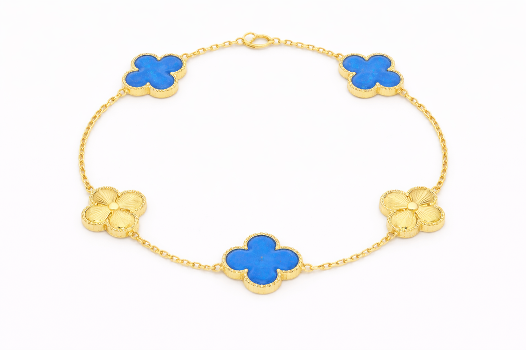 Alpine Gelbgold Armband Blau