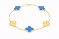 Alpine Gelbgold Armband Blau