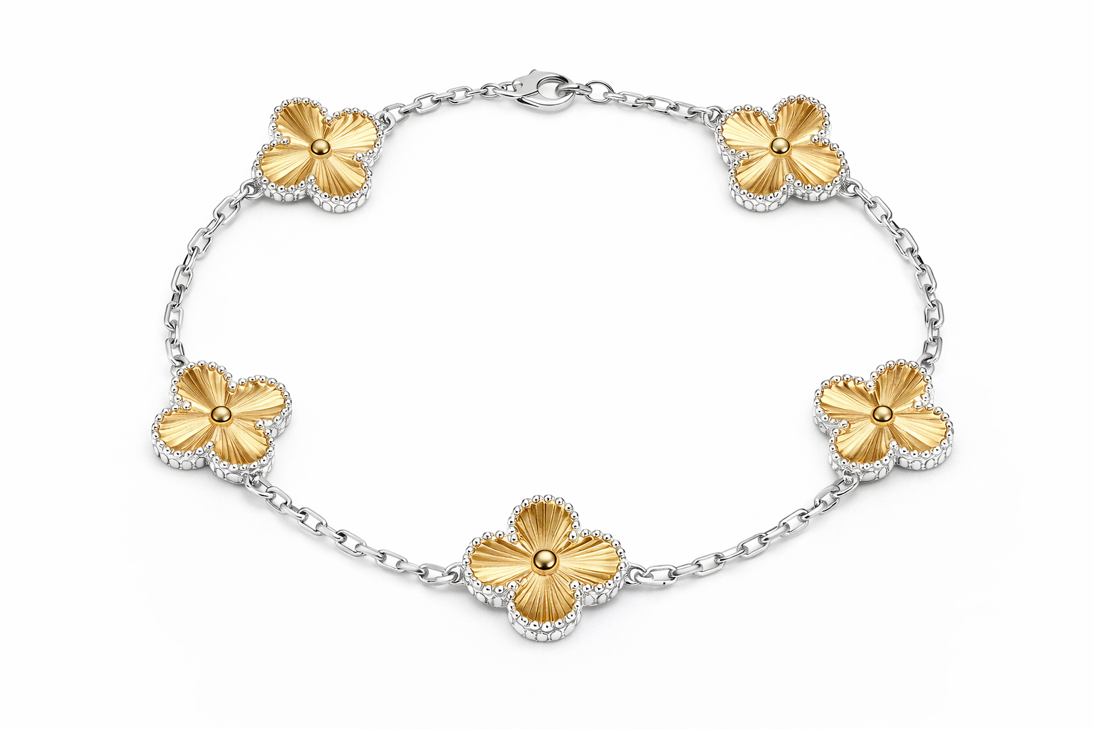 Alpine Weißgold Armband Gelb