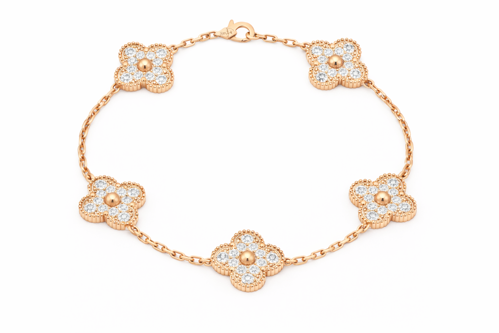 Alpine Roségold-Armband mit Diamanten
