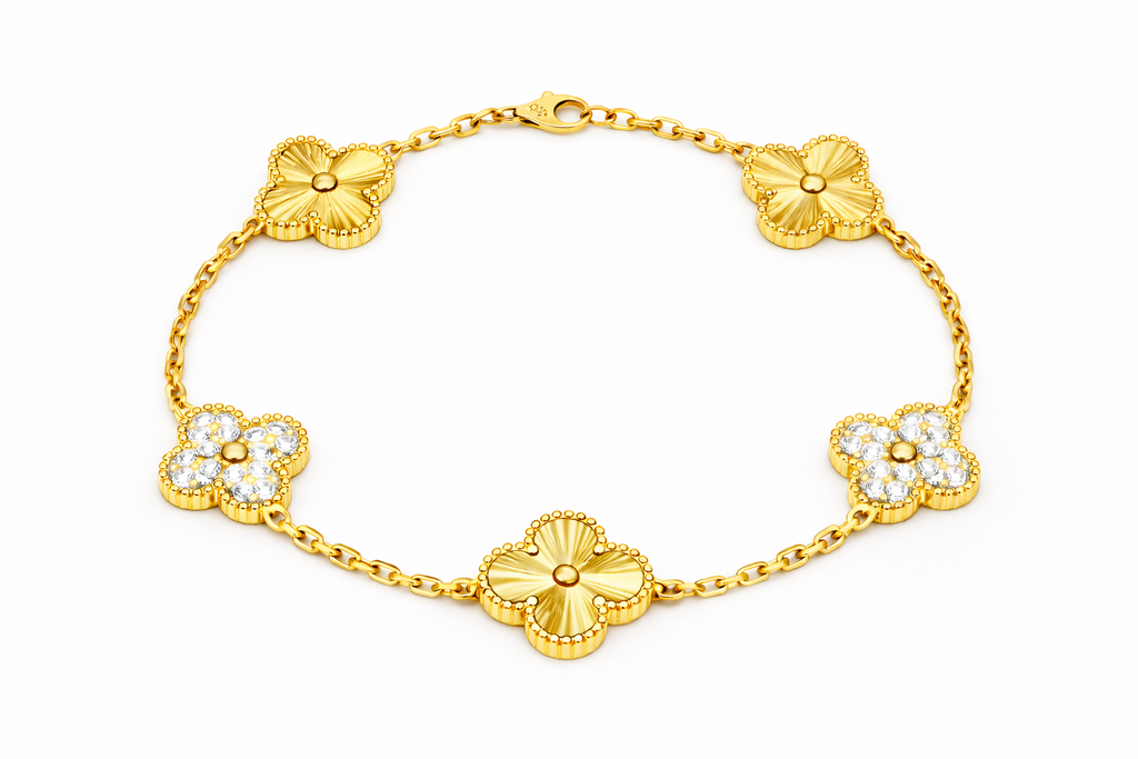 Alpine Gelbgold-Armband mit Diamanten