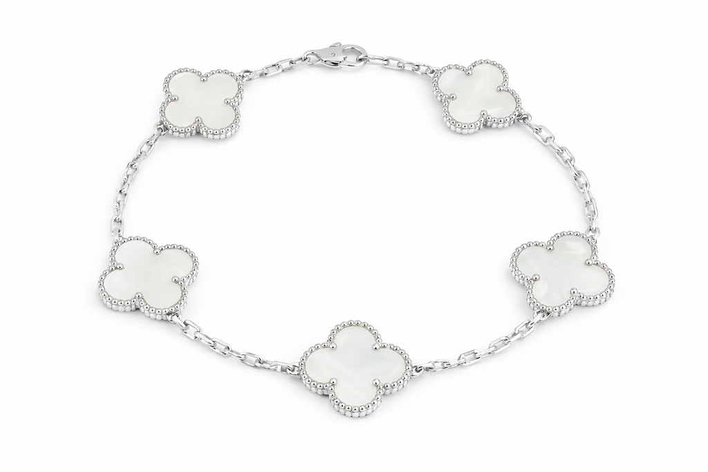 Alpine Weißgold Armband Oyster